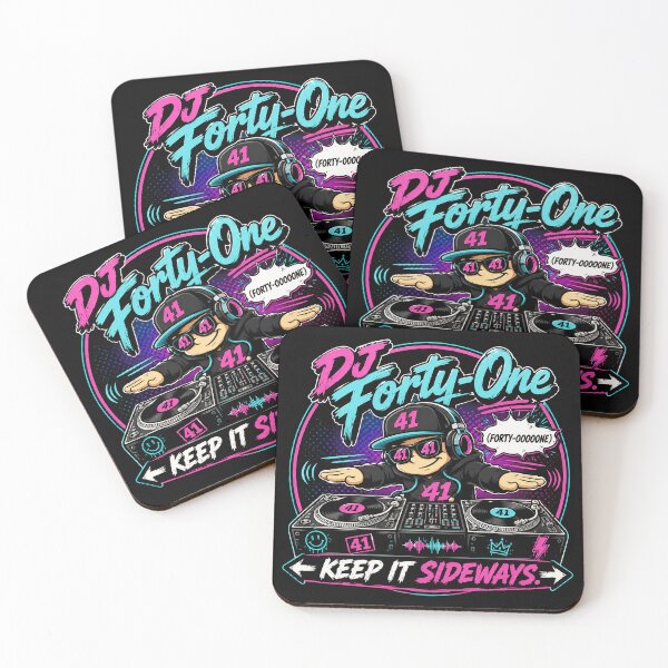 Item preview, 41 (forty-ooooone) SIDEWAYS SOCIETY COLLECTION - DJ COLLECTION - DJ Forty-One - Cartoon DJ dropping the beat - Keep It Sideways designed and sold by WheelieGdArt.