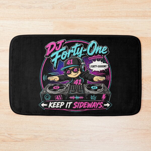 Item preview, 41 (forty-ooooone) SIDEWAYS SOCIETY COLLECTION - DJ COLLECTION - DJ Forty-One - Cartoon DJ dropping the beat - Keep It Sideways designed and sold by WheelieGdArt.
