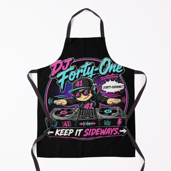 Item preview, 41 (forty-ooooone) SIDEWAYS SOCIETY COLLECTION - DJ COLLECTION - DJ Forty-One - Cartoon DJ dropping the beat - Keep It Sideways designed and sold by WheelieGdArt.