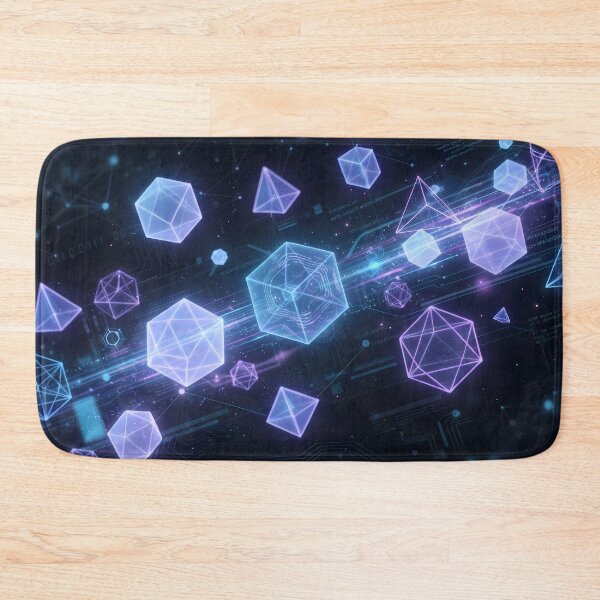 Item preview, ONE Futuristic Cyberpunk Neon Grid Tech Interface Art designed and sold by ART ATTACK ZONE.
