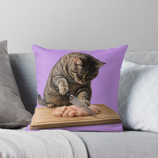 Item preview, Chef Cat Chopping Chicken designed and sold by Geek Farm.