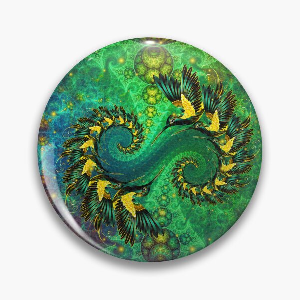 Item preview, Emerald Infinity Hummingbird Spiral designed and sold by chantalittah.