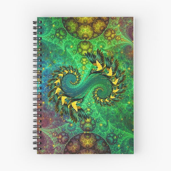 Item preview, Emerald Infinity Hummingbird Spiral designed and sold by chantalittah.