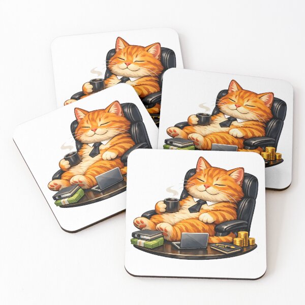 Item preview, Orange Cat CEO of Naps Premium Cute Executive Illustration designed and sold by builtforyou.