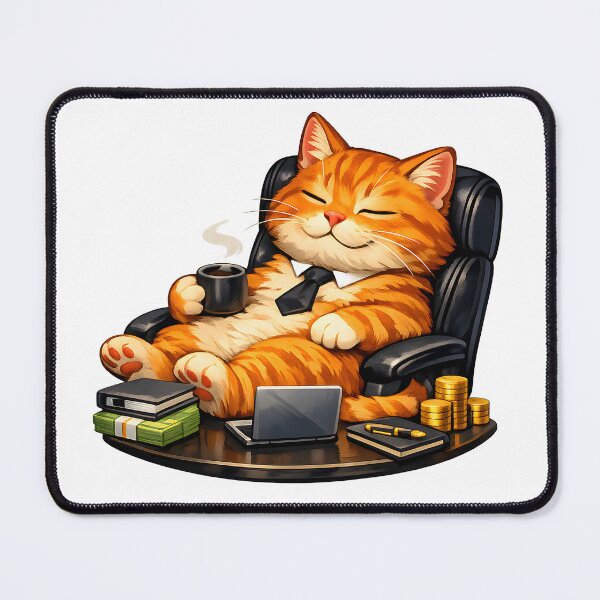 Item preview, Orange Cat CEO of Naps Premium Cute Executive Illustration designed and sold by builtforyou.