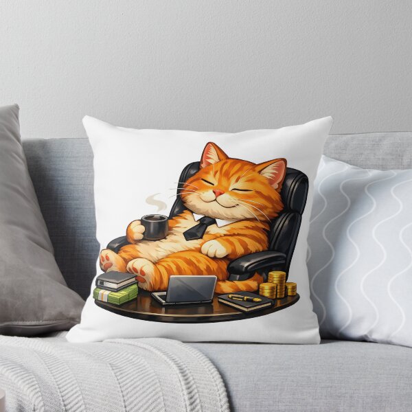 Item preview, Orange Cat CEO of Naps Premium Cute Executive Illustration designed and sold by builtforyou.