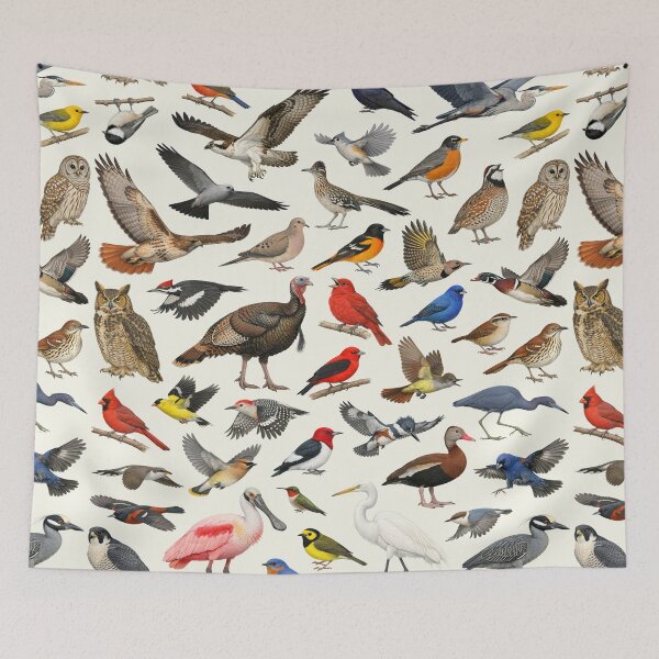 Item preview, Native Birds of Arkansas Retro Style Identification Chart designed and sold by kakarikihill.