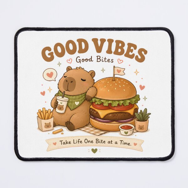 Item preview, Cute Burger Capybara Shirt | Kawaii Cheeseburger Animal | Good Vibes Good Bites | Cozy Foodie Gift | Capybara Lover Tee designed and sold by Snackwear Apparel.
