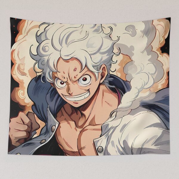 Item preview, Monkey D Luffy Gear 5 One Piece Golden Smoke Charge designed and sold by tookmitanima.