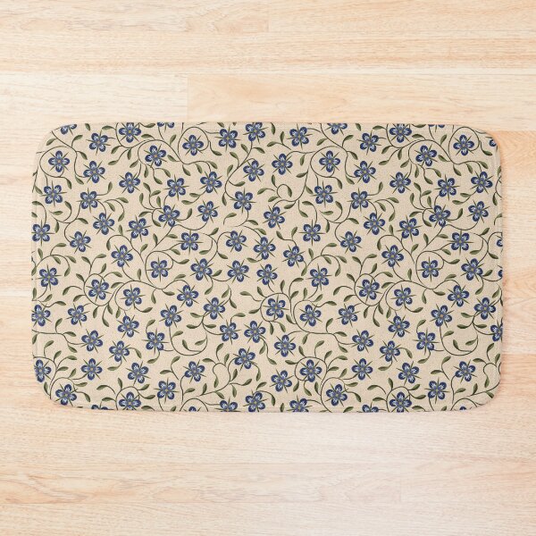 Item preview, Medieval Blue Wildflower Vine Pattern | Cottagecore Botanical Floral Design designed and sold by HannahGinn.Design.