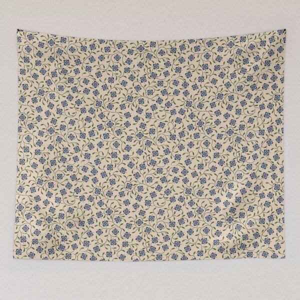 Item preview, Medieval Blue Wildflower Vine Pattern | Cottagecore Botanical Floral Design designed and sold by HannahGinn.Design.