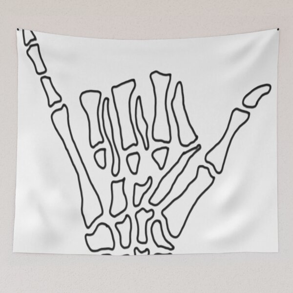 Item preview, Simple Skeleton Shaka  designed and sold by SurferLife.