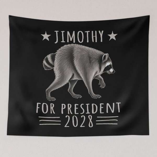 Item preview, Viral Raccoon Trending Jimothy for President 2028 Funny Meme designed and sold by wtfbba.