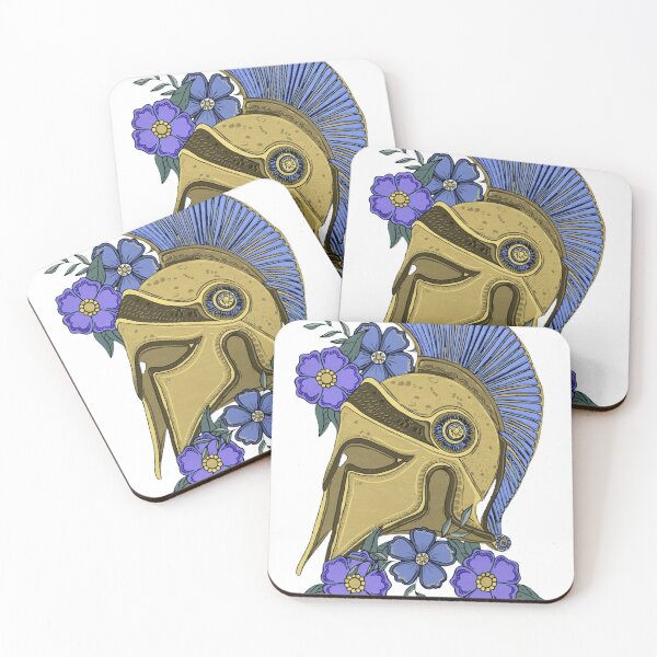 Item preview, Greek Helmet with Flowers Ancient Mythology designed and sold by DicesandPotions.