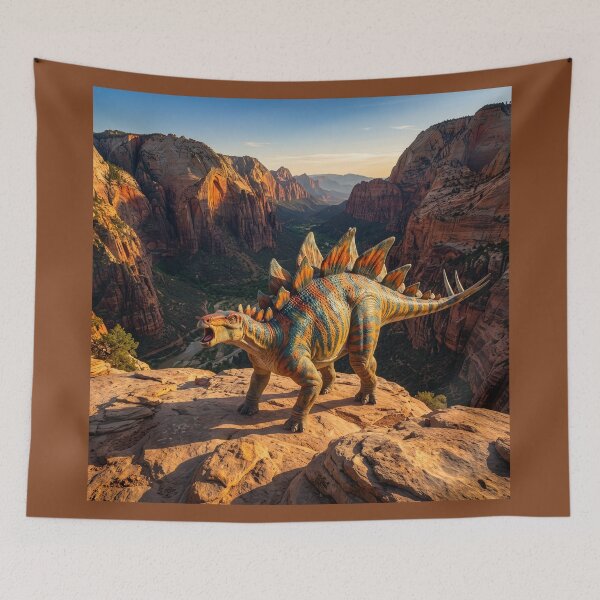 Item preview, Stegosaurus Roars in Ancient Grand Canyon designed and sold by Tridentulus.