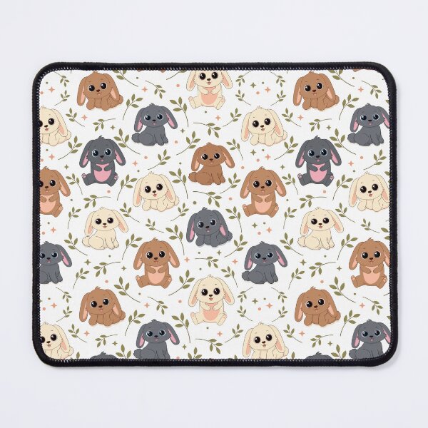 Item preview, Woodland Bunny Friends Seamless Pattern designed and sold by MascarenoM.