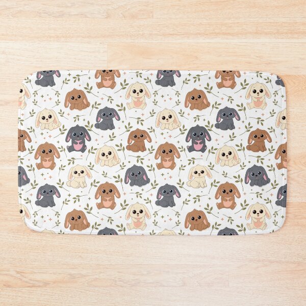 Item preview, Woodland Bunny Friends Seamless Pattern designed and sold by MascarenoM.