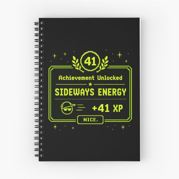 Item preview, 41 (forty-ooooone) SIDEWAYS SOCIETY COLLECTION - GAMING Achievement Unlocked SIDEWAYS ENERGY +41 XP v1 designed and sold by WheelieGdArt.
