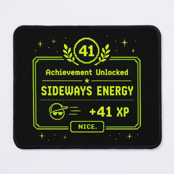 Item preview, 41 (forty-ooooone) SIDEWAYS SOCIETY COLLECTION - GAMING Achievement Unlocked SIDEWAYS ENERGY +41 XP v1 designed and sold by WheelieGdArt.