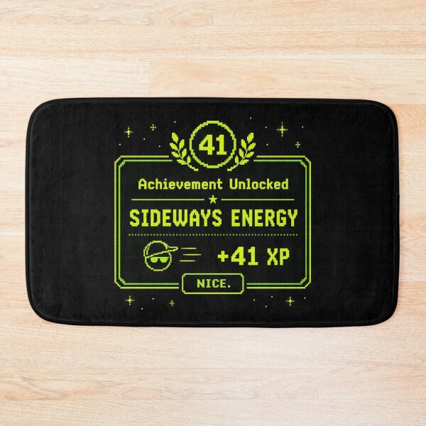 Item preview, 41 (forty-ooooone) SIDEWAYS SOCIETY COLLECTION - GAMING Achievement Unlocked SIDEWAYS ENERGY +41 XP v1 designed and sold by WheelieGdArt.