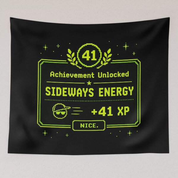 Item preview, 41 (forty-ooooone) SIDEWAYS SOCIETY COLLECTION - GAMING Achievement Unlocked SIDEWAYS ENERGY +41 XP v1 designed and sold by WheelieGdArt.