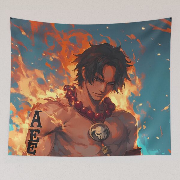 Item preview, Portgas D Ace One Piece Blazing Pirate Flame Aura designed and sold by Mazghobarts.