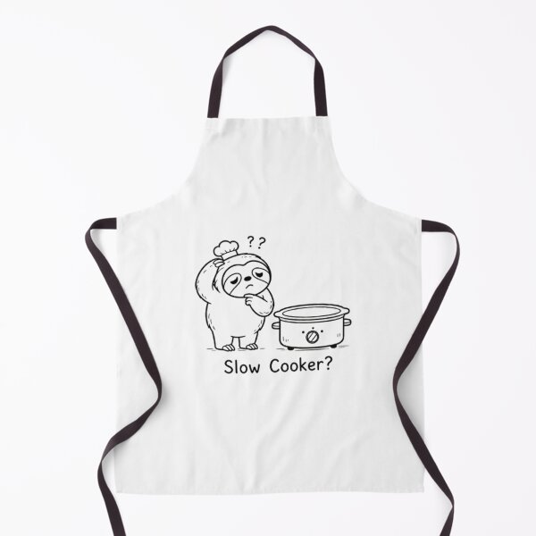 Item preview, Minimalist Sloth Chef and Slow Cooker designed and sold by Hooi-Boon-Sin.
