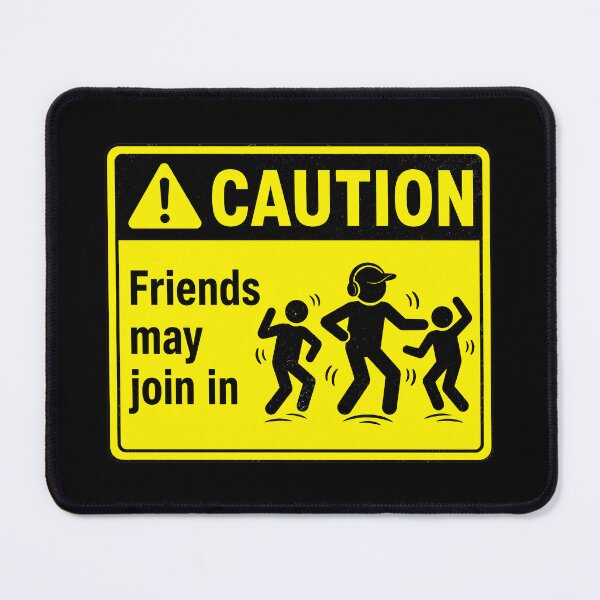 Item preview, 41 (forty-ooooone) SIDEWAYS SOCIETY COLLECTION - LABEL - CAUTION - Friends may join in v1 designed and sold by WheelieGdArt.