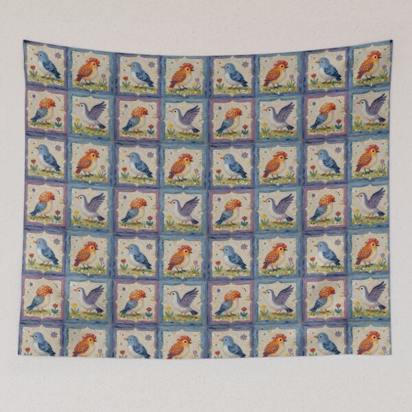 Item preview, Wimsey Songbirds on Spring Quilt designed and sold by TheMadTeaParty.