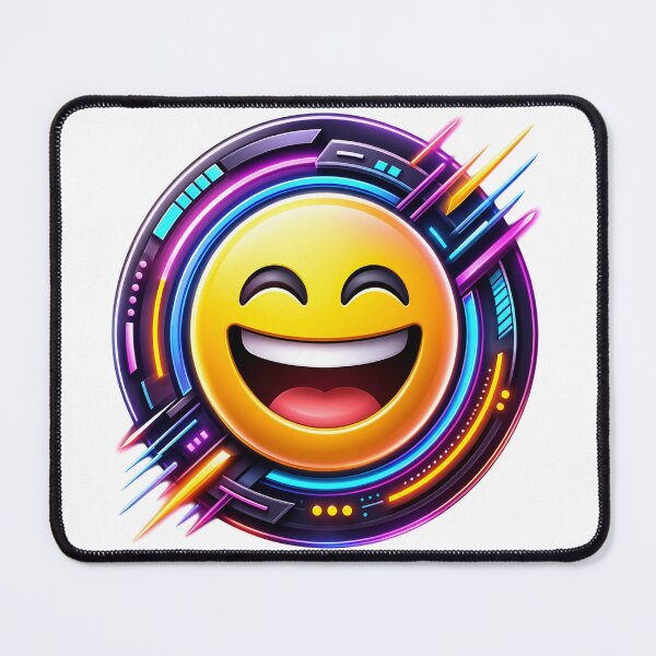 Item preview, Cyber Happy Emoji designed and sold by syotos-ai.