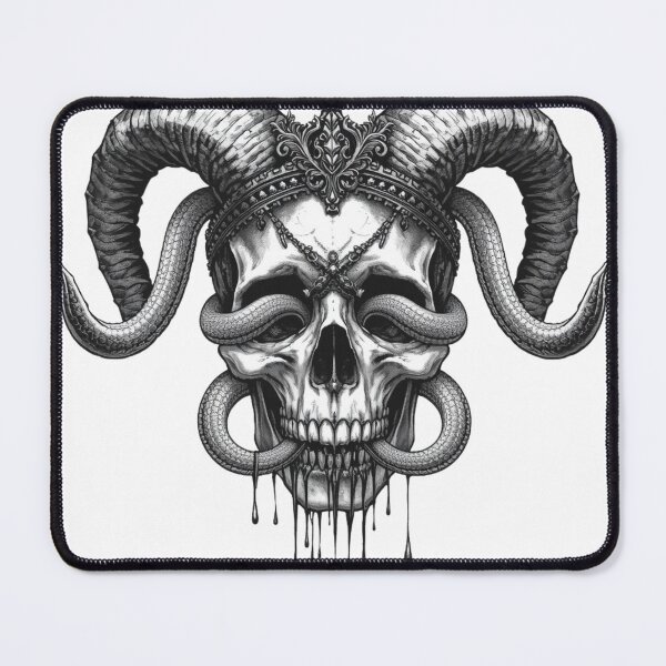 Item preview, Gothic Skull with Snake - Minimalist Dark designed and sold by FRADEX STORE.