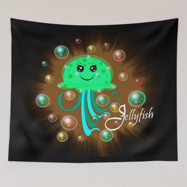 Item preview, Happy Jellyfish Under the Sea designed and sold by Shirley cute art .