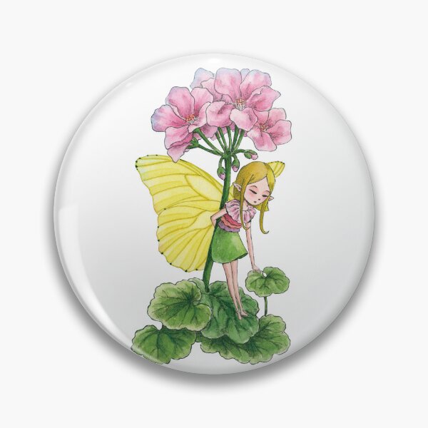 Item preview, April 24th birthday flower Geranium Fairy designed and sold by 366birthflower.