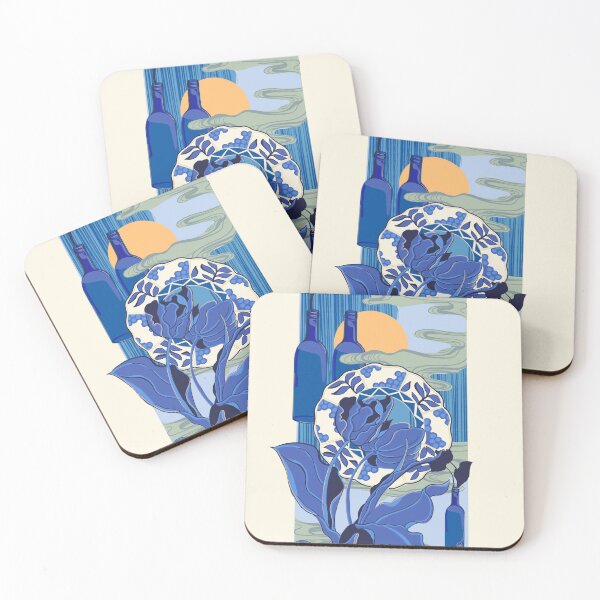Item preview, Blue Foam Moon Collage  designed and sold by nellaquarelle.