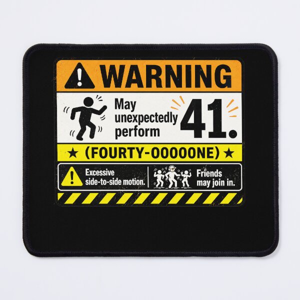 Item preview, 41 (forty-ooooone) SIDEWAYS SOCIETY COLLECTION - LABEL - CAUTION - Friends may join in v2 designed and sold by WheelieGdArt.