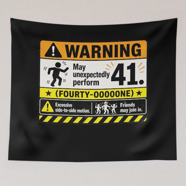 Item preview, 41 (forty-ooooone) SIDEWAYS SOCIETY COLLECTION - LABEL - CAUTION - Friends may join in v2 designed and sold by WheelieGdArt.