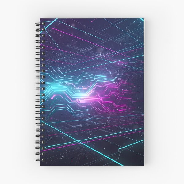 Item preview, Air Futuristic Cyberpunk Neon Grid Tech Interface Art designed and sold by ART ATTACK ZONE.