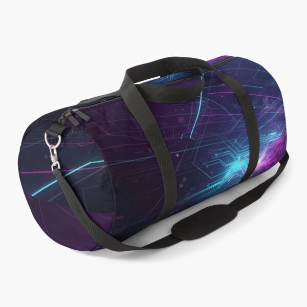 Item preview, Air Futuristic Cyberpunk Neon Grid Tech Interface Art designed and sold by ART ATTACK ZONE.