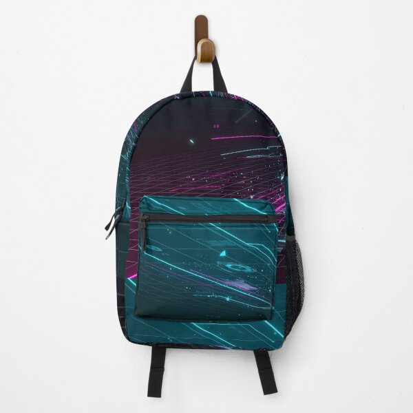 Item preview, Space Futuristic Cyberpunk Neon Grid Tech Interface Art designed and sold by ART ATTACK ZONE.