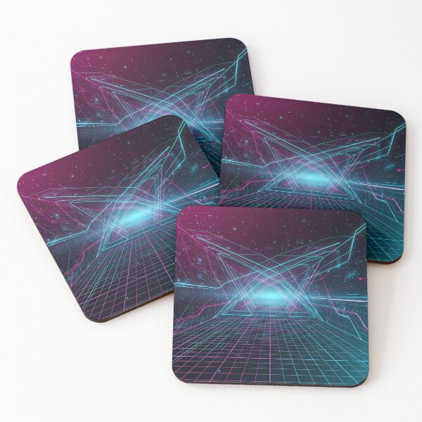 Item preview, World Futuristic Cyberpunk Neon Grid Tech Interface Art designed and sold by ART ATTACK ZONE.
