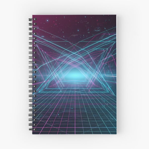 Item preview, World Futuristic Cyberpunk Neon Grid Tech Interface Art designed and sold by ART ATTACK ZONE.