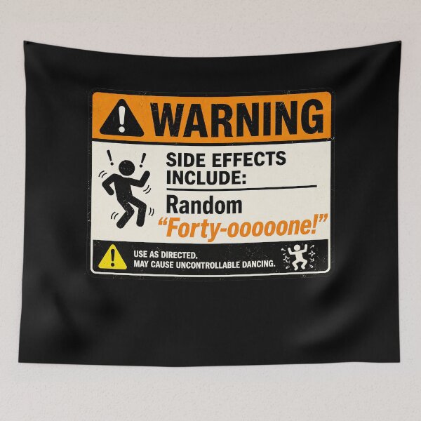 Item preview, 41 (forty-ooooone) SIDEWAYS SOCIETY COLLECTION - LABEL - WARNING - SIDE EFFECTS INCLUDE Random Forty-ooooone designed and sold by WheelieGdArt.