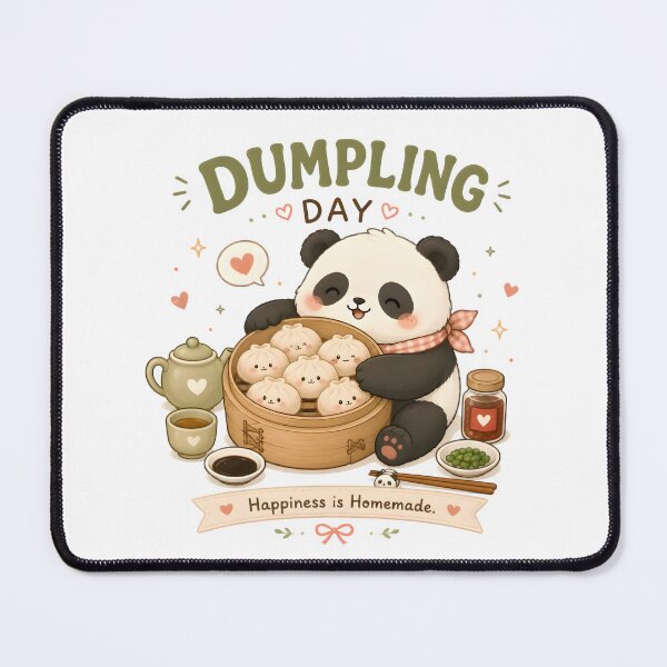 Item preview, Cute Dumpling Panda Kawaii T-Shirt | Happiness is Homemade | Adorable Foodie Animal Illustration designed and sold by Snackwear Apparel.