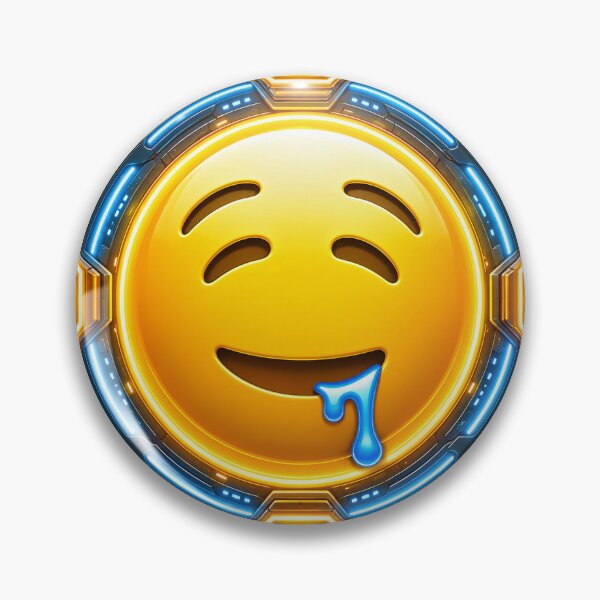 Artikelvorschau, Cyber Drooling Emoji entworfen und verkauft von syotos-ai.