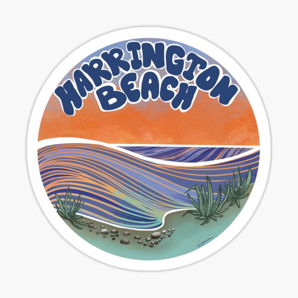 Item preview, Harrington Beach, Sunset on Lake Michigan, Wisconsin Illustration designed and sold by CampK80.