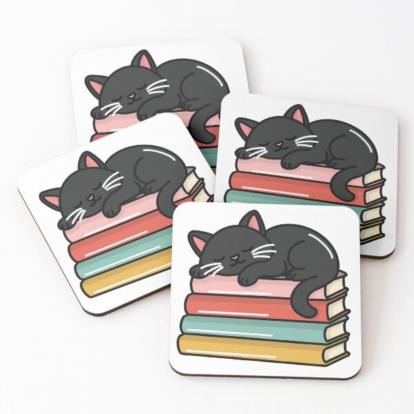 Item preview, Cat on Books Sticker | Cats Collection designed and sold by PinkPeelUK.