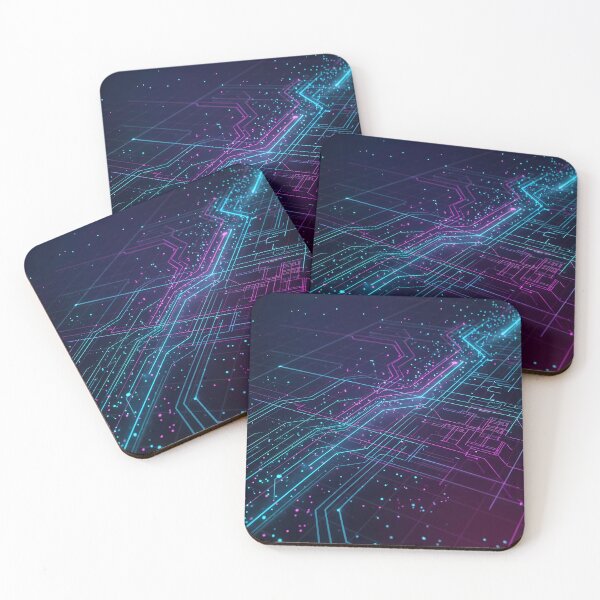 Item preview, Germany Futuristic Cyberpunk Neon Grid Tech Interface Art designed and sold by ART ATTACK ZONE.