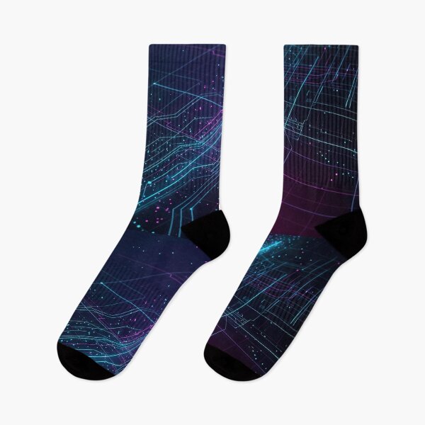 Item preview, Germany Futuristic Cyberpunk Neon Grid Tech Interface Art designed and sold by ART ATTACK ZONE.
