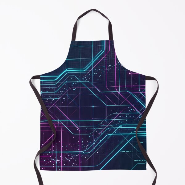 Item preview, England Futuristic Cyberpunk Neon Grid Tech Interface Art designed and sold by ART ATTACK ZONE.