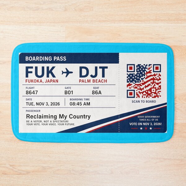 Item preview, ✈️✨ FUK → DJT Boarding Pass - LAST CALL FOR DEMOCRACY COLLECTION ✈️ - Passenger Reclaiming My Country designed and sold by WheelieGdArt.